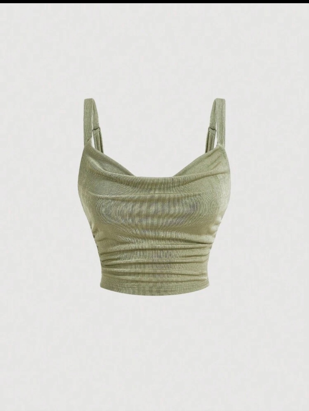 Sold out color! Green lace up cropped tank top